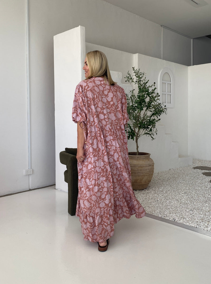 GEORGIE DRESS - blushing blooms