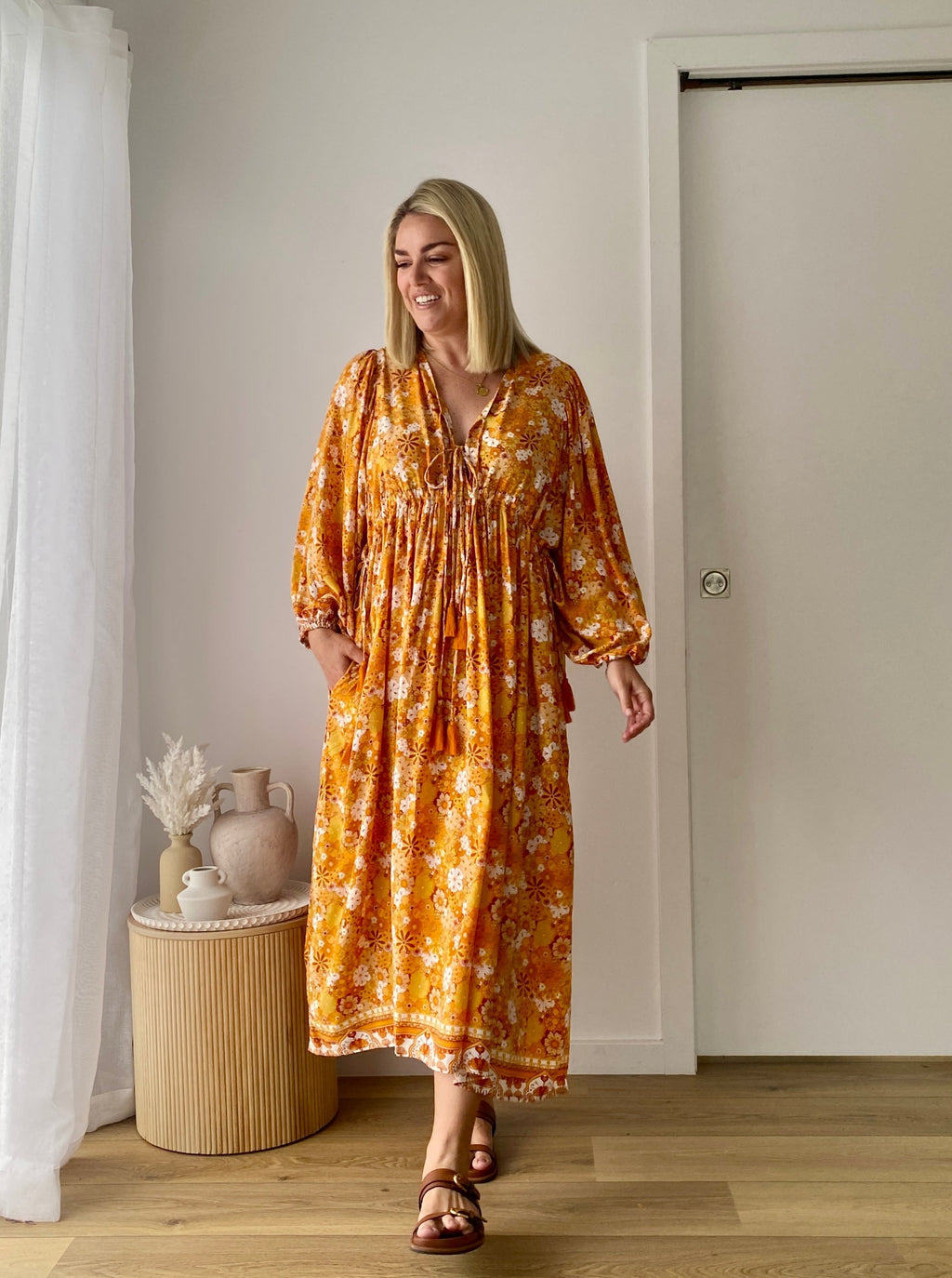 ELLIE DRESS - Lemon Zesty