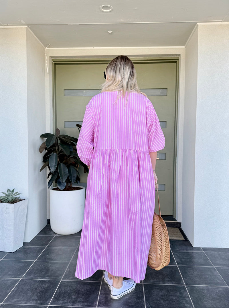 lady cotton dress with pocket