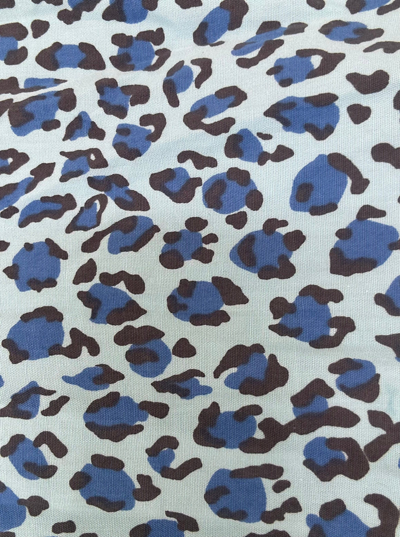 IVY DRESS - Blue leopard