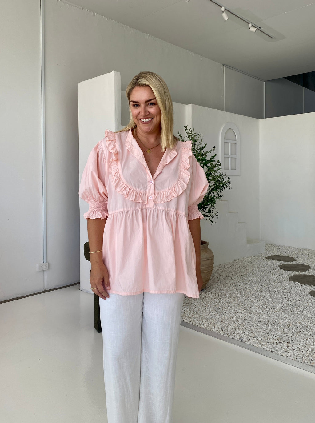 BOBBIE TOP - Pale Pink