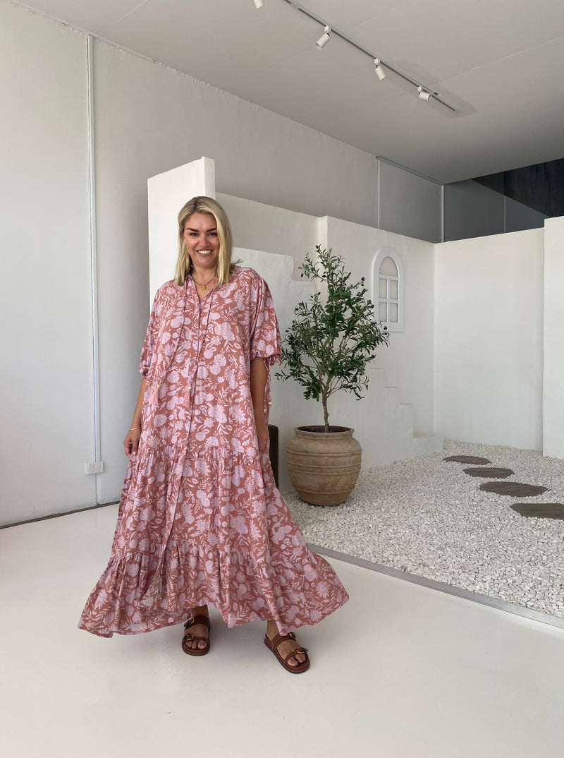 GEORGIE DRESS - blushing blooms