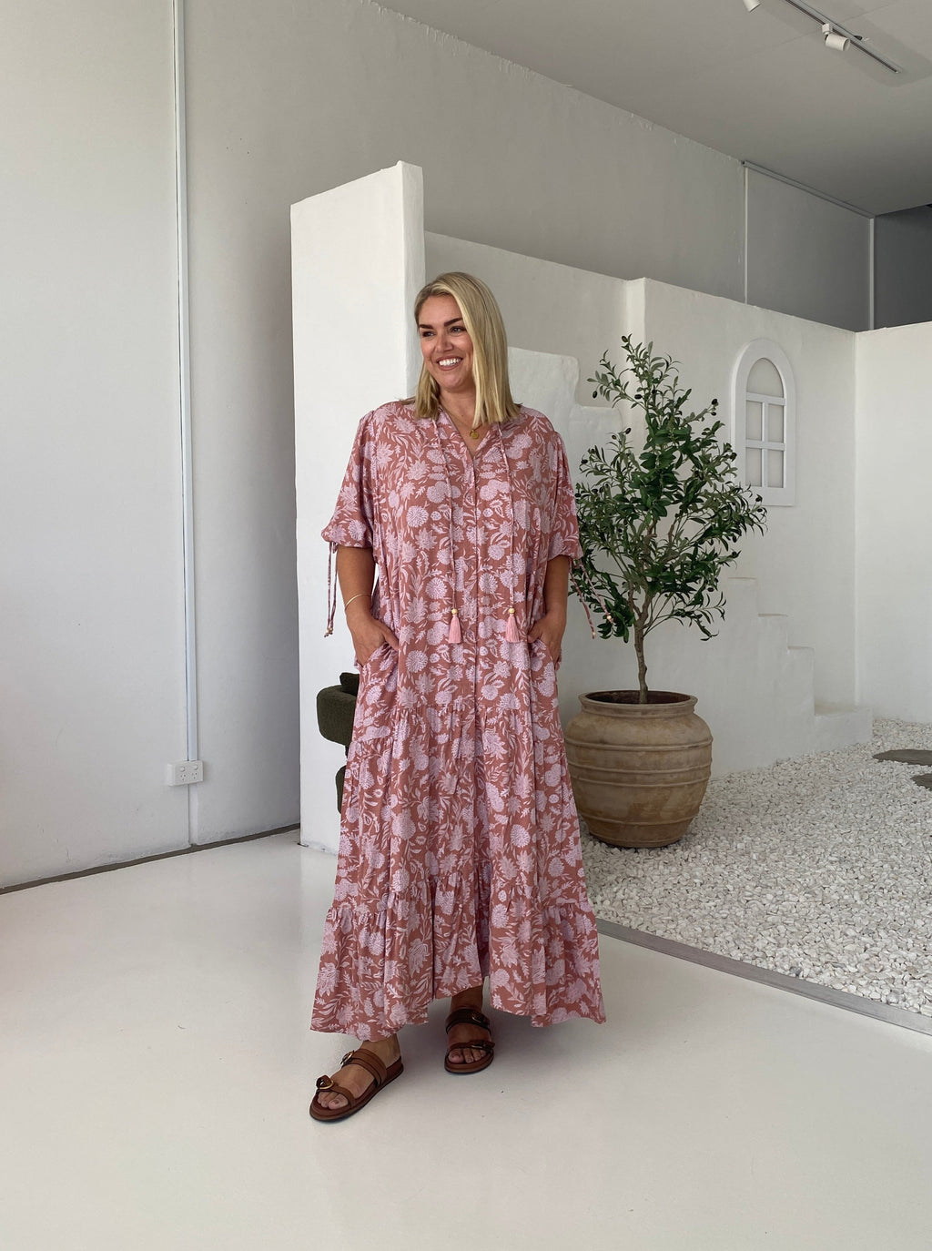 GEORGIE DRESS - blushing blooms