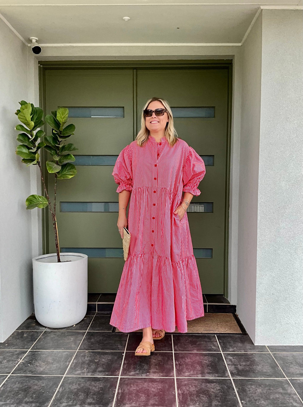 pink cotton dress